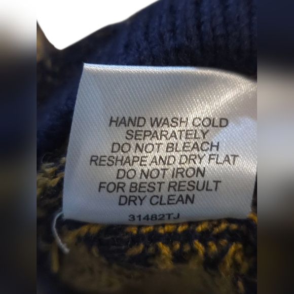 Romeo + Juliet - Patterned Knit Midi Dress Yellow & Navy EUC - Picture 7 of 9